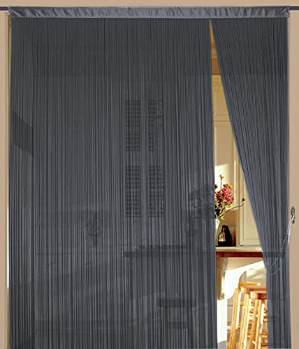 Kaikoon Fadenvorhang Grau 90 cm x 240 cm (BxH) Raumteiler & Türvorhang | Raumteiler, Türvorhang