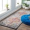 Livabliss Asmara Vintage Teppich groß - Teppich Wohnzimmer 80x220 cm, Esszimmer, Schlafzimmer, Orientalischer Teppiche Boho Style - Carpet Living Room, Bunter Muster, Blau und Orange