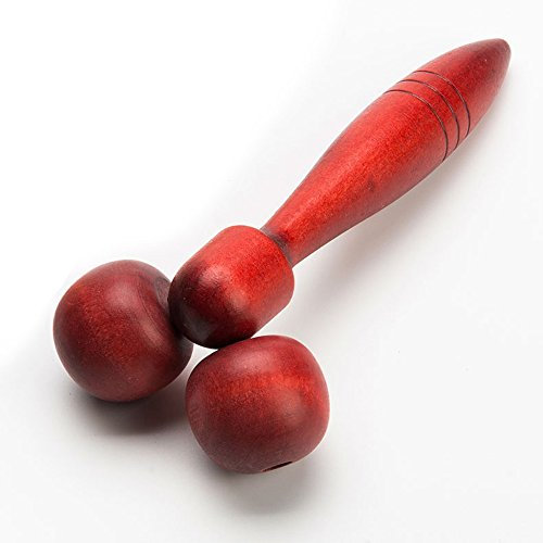 Rouleau de massage en bois pour le visage - Rotation à 360 ° - Pour tout le corps - Pour éliminer les rides