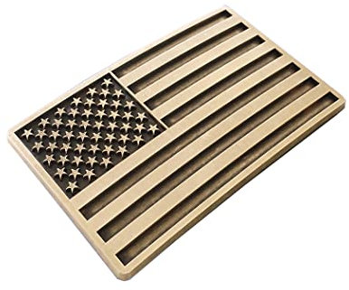 Jean's Friend Vintage Bronze Plated American USA Flag Belt Buckle Gürtelschnallen US Stock
