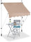 Relaxdays Auvent rétractable 150 cm Store Manuel Balcon Marquise Soleil terrasse Hauteur réglable sans perçage, Beige, 150 x 120 cm