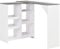 vidaXL Bartisch mit Beweglichem Regal Bartresen Stehtisch Tisch Tresentisch Bistrotisch Küchentheke Frühstückstisch Küchentisch Weiß 138x39x110cm