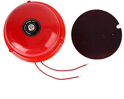 100dB Elektrische Glocke 4 zoll Metall Brandschutz Interner Schlag Typ Elektrische Glocke Sicherheitsglocke Feueralarm 100db(12V)