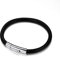 Richsteel Bracelet pour Homme-Bracelet Cordon en Cuir Artificiel Tressé 5MM Bracelet Noir Punk Biker Vintage Gothique Bracelet Cordon pour Homme Femme 20cm (Boite Cadeau)