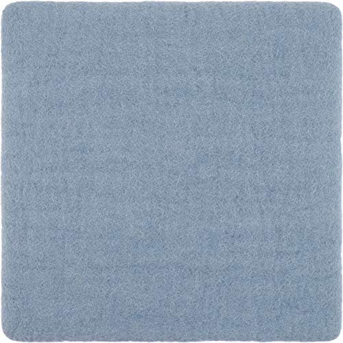 myfelt Flache Filz Sitzauflage, Filz Stuhlauflage - Mia - quadratisch, 36x36 cm, Hellblau