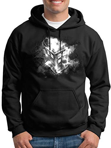 TShirt-People Tardis Wharp Kapuzenpullover Herren L Schwarz