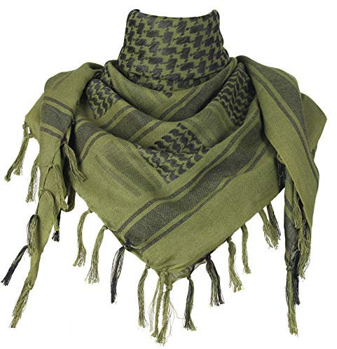 Explore Land Shemagh Tactical Desert Schal aus Baumwolle, dunkelgrün, Einheitsgröße