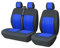 TOYOUN Universal Sitzbezüge Auto für Transporter LKW Vordersitze Autositzbezüge 3D-Reifen-Spur-Muster 1+2 Sitzbezug Schonbezüge, Blau
