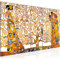 Runa Art Tableau mural XXL Gustav Klimt Arbre De Vie 200 x 80 cm Jaune 5 Parties - 700055a