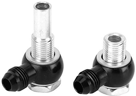 EBTOOLS Oil Cooler Connector, Oil Cooler Banjo Fittings Connecter Transmission Oil Cooler 90 Degree Banjo Fittings 6AN x 1 / 4NPSM Replacement for GM Transmission Cooler 4L80E 1997 to Mid 2010(A)
