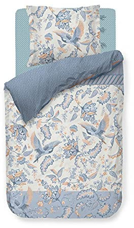 PiP Studio Bettwäsche Royal Birds Blue 1 Bettbezug 155 x 220 cm + 1 Kissenbezug 80 x 80 cm