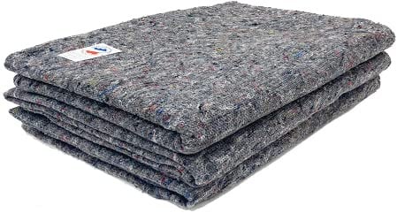 LNT France - Lot de 3 Couvertures garde meuble Pour Déménagement - Protection Meubles - Transport et Stockage - 150 x 200 cm - 330 g/m² - Couverture 100% Textile Recyclé