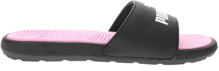 PUMA Womens Cool Cat 2.0 Slide Sandal, Womens Black Womens White-Pale Pink, 10