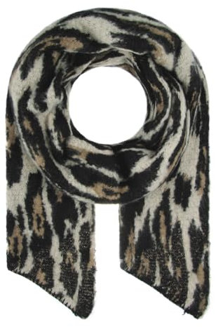 Majea Damenschal Winterschal Strickschal Damen Schal (880040) (schwarz 7)