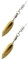 Major Fish Screw Spinner Blade Willow 2 Stück für Gummiköder Colorado Gold Screw