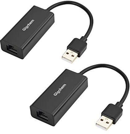 USB 2.0-zu-Ethernet-Adapter USB-zu-RJ45-Adapter mit Unterstützung für 10/100-Mbit/s-Ethernet-Netzwerk für Windows/Mac OS, Surface Pro/Linux (Dark)