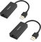 USB 2.0-zu-Ethernet-Adapter USB-zu-RJ45-Adapter mit Unterstützung für 10/100-Mbit/s-Ethernet-Netzwerk für Windows/Mac OS, Surface Pro/Linux (Dark)