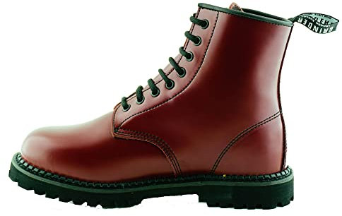 Grinders Cedric CS Derby - Stivale Goodyear con 8 fori, colore: Rosso ciliegia, Ciliegia, 38 EU