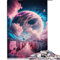 1000 Teile Puzzles Pink Planetary Cityscape Puzzle für Erwachsene Kartonpuzzles Tolles Geschenk für Erwachsene (Größe 26x38cm)