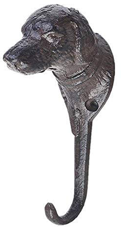 Garderobenhaken, Katze, Hundeform, dekorative Wandhaken, 6er-Set, Wanddekoration, antik, schick, Gusseisen, Wandmontage, Hutablage, kreativer Eingangsbereich für Hut, Handtuch, Schlafzimmer, Braun,