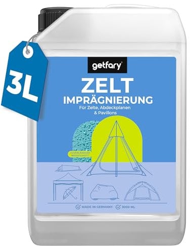 getfary Spray impregnante per tende e gazebo 3L – Premium Spray On impregnante per esterni