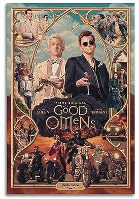 VZRSQZK TV-Serie Good Omens Poster, dekoratives Gemälde, Leinwand-Wandposter und Kunstdruck, modernes Familienschlafzimmer-Dekor-Poster, 20 x 30 cm