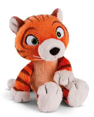 NICI Kuscheltier Tiger Mandarina 18cm - Plüschtier mit Glow in the Dark Augen zum Kuscheln und Liebhaben, Stofftier aus recycelten Materialien – 49788