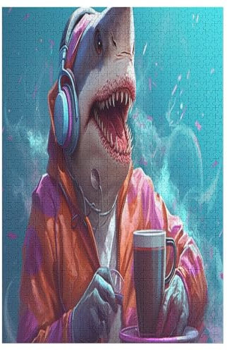 Megalodon Puzzle 1000 PCS - Erwachsenenpuzzle Mit - Geschicklichkeitsspiel Für Die Ganze Familie - Ideal Als Holzpuzzle