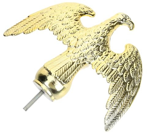 Toddmomy Fahnenmast Adlerkopf Fahnenmast-Topper-Ornament Außendekorationen Adler-Fahnenmastaufsatz Aluminiumlegierung Fahnenkopf Kopf den Ball Zylinder Banner
