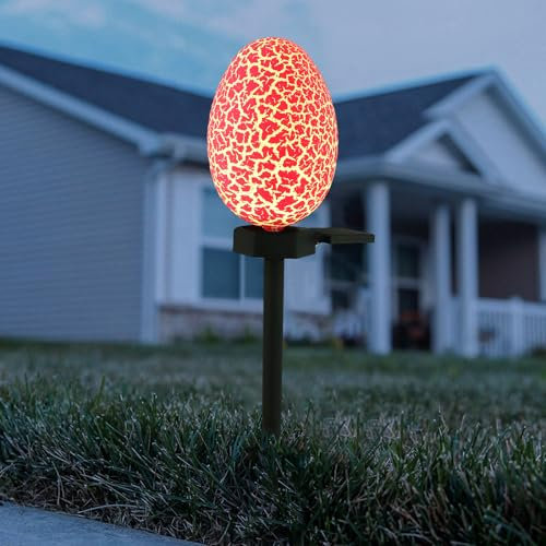 Baluue Solar Ostereier Lichterkette für den Außenbereich – Osterei-Licht, wetterfest, automatische Beleuchtung für Garten und Balkon, festliche Osterdekoration