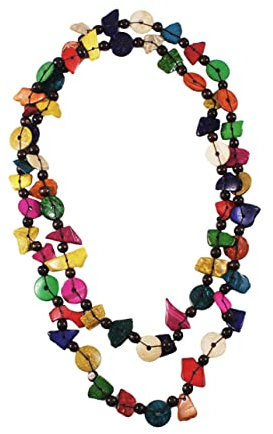 PACKOVE Perlenkette Halskette für Frauen Perlen-Statement-Halskette Handschmuck eine Halskette Halsketten böhmische Webkette Schmuckgeschenk Volksbrauch Anhänger Kokosnussschale Hölzern