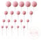 Faux Coloured Polystrene Cake Topper Ball Spheres - Pack of 20 (Light Pink)