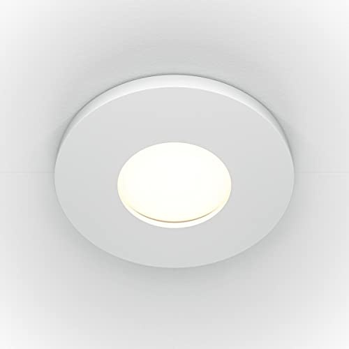 MAYTONI DECORATIVE LIGHTING Deckenleuchte Stark, weiß, IP 65, GU10, Aluminium, für Wohnzimmer, Küche, Schlafzimmer, Esszimmer, Büro