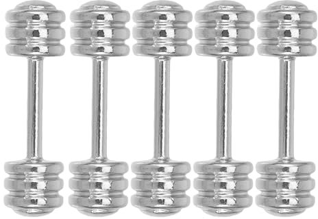 5 Stück Miniatur Fitness Hanteln für Puppenhaus, Hantel Übungsmodell Haushaltswaren Hanteln für Fitnessraum Puppen Fitnessraumzubehör Lieferungen Schmücken