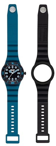 HIP HOP HWU1232, Collezione Master, Orologio Uomo con Cinturino in Silicone Intercambiabile e Regolabile, Cassa 41 mm, Resistente all'Acqua Fino a 50 m, Lunghezza 19 cm