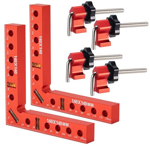 90 Degree Clamp Corner Clamp, with Built-in Levels and Dual Measurement Units, Suitable for Assembling Boxes, Drawers, Cabinets, Frames
