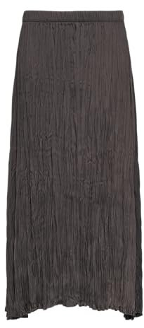 s.Oliver 2156498 Jupe en Satin, midi, Gris foncé, 44 Femmes