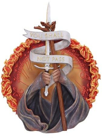 Nemesis Now Lord of the Rings You Shall Not Pass Wall Plaque 30.4cm, Resin, Officially Licensed Lord of the Rings, Gandalf Wall-Mounted Ornament, Cast in the Finest Resin, Expertly Hand-Painted
