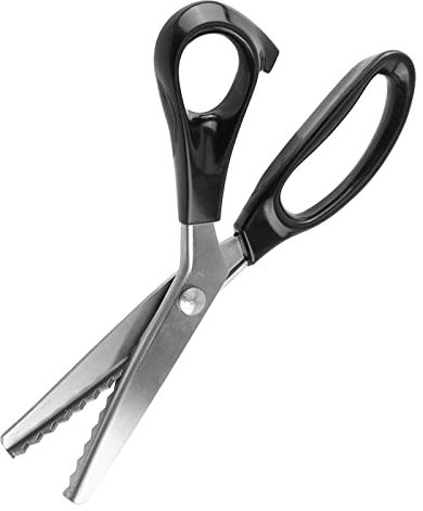 Schneiderschere, Zackenschere, Schere, Edelstahlklingen, Rund, Ideal für Stoffe mit Anatomisch Geformten Griffen (7mm)