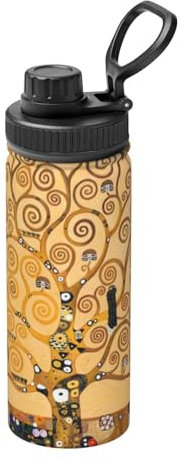 WSHFFILO Tree of Life printed 18OZ Space Jug Insulated Space Jug with Straw Insulated Water Bottle