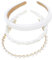 FloralGrace 3 Stück Haarreif Mädchen, Weißer Haarreifen Damen, Breite Haarreifen, Stoff Haarreif, Haarband Mädchen, for Vintage Frisuren, Hochzeiten, Partys
