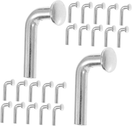 JEWEDECO 50 Stück J-bolzen Palettenregal Sicherheits Fallbolzen 8mm Stahl L-förmig Gebogen Flachkopf Nieten Lagerregal Zubehör Für Schwerlast Einsatz