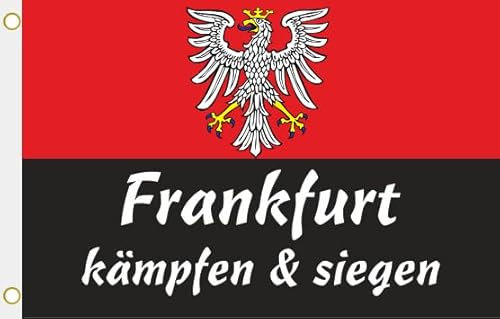 U24 Flagge Fahne Frankfurt Adler Kämpfen & Siegen Hissflagge 90 x 150 cm