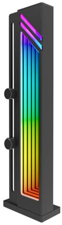Laroal Mars Gaming MCA-GCB Grafikkartenhalter, ARGB Infinity Mirror Illumination, GPU-Halter mit ARGB Sync, magnetischer, rutschfester Basis, universelle Kompatibilität, Schwarz