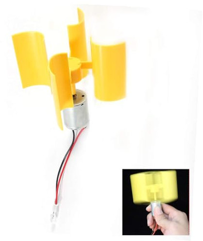 TICFOX Windkraftanlage 230v Komplettset,mini windkraftanlage,Wind Strom Generator Mini Generator,DIY Lehrmodell Experimentierset Physik Kleinwindanlage
