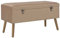 SDWEHO7 Sitzhocker mit Ablagefach, Aufbewarhungsbank, Polsterbank, Sitzbank, Flurbank für Wohnzimmer Schlafzimmer, Wohnung Einrichtung, Schuhbank, 80 x 34 x 42 cm Beige Samt