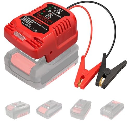 Auto Starthilfe Powerbank für Einhell Akku 18V, OGJUNX Starter Powerbank Adapter mit Starthilfekabel 11AWG-Kabel, Autobatterie Booster für 12V Fahrzeuge, SUV Motorrad