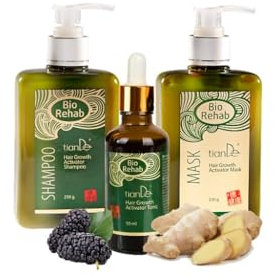 Haarwuchsaktivator-Set, Bio Rehab TIANDE 23403, Shampoo, 250 g + Maske, 250 g + Tonic, 50 g