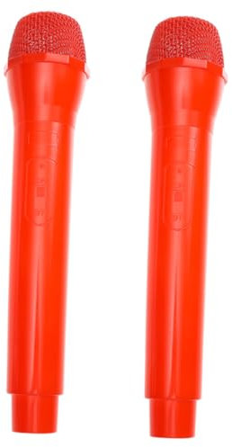 Milisten 2 Stück Fake Mikrofon Requisiten Realistisches Bühnenmikrofon für Rollenspiele Kostümpartys und Kreative Darbietungen für Erwachsene