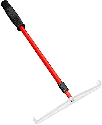 Garneck Poker Chip Collection Pole Stainless Rod Chips Collecting Small Rake Board Game Rake Grabber Stick Poker Dealer Rake Stick Collector for Chip Playing Card Rake Red Stainless Steel